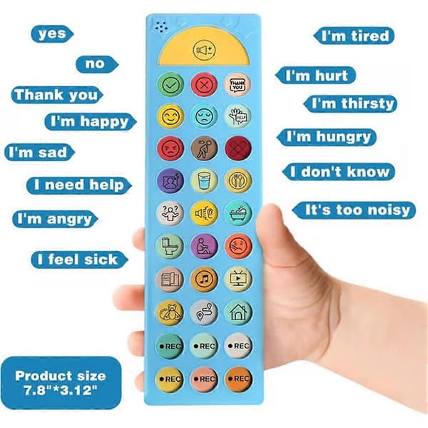 AAC Device for Autism - 6 Programmable Buttons, Adjustable Volume, Speech Therapy Communication Tool for Non-Verbal Children and Adults [DB]
