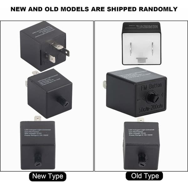 LED Flasher Relay, 12V 24V 3-Pin Adjustable LED Flasher Relay for Motorcycle/Car