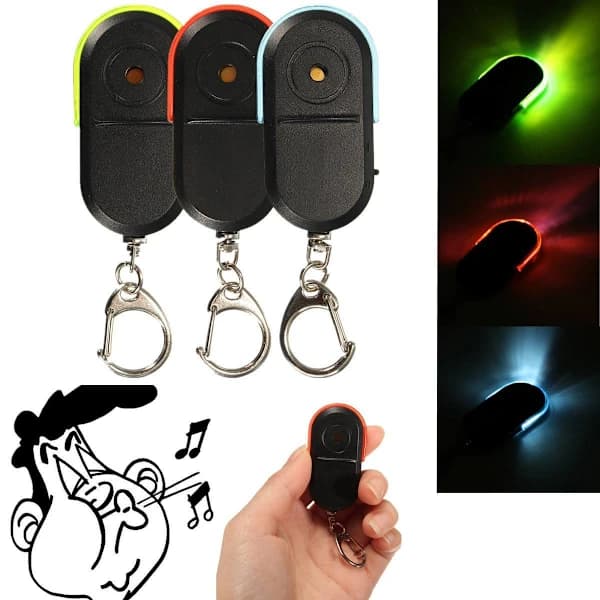 2 stk. nøgle-anti-tab-enhed stemmeaktiveret LED-nøglefinder[co]