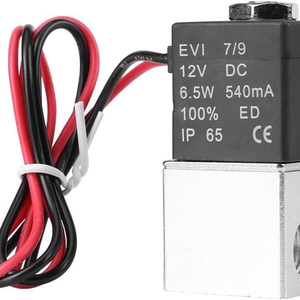 Magnetventil, 12V DC 1/4  \"2-veis normalt lukket 1,2MPa pneumatisk KLB