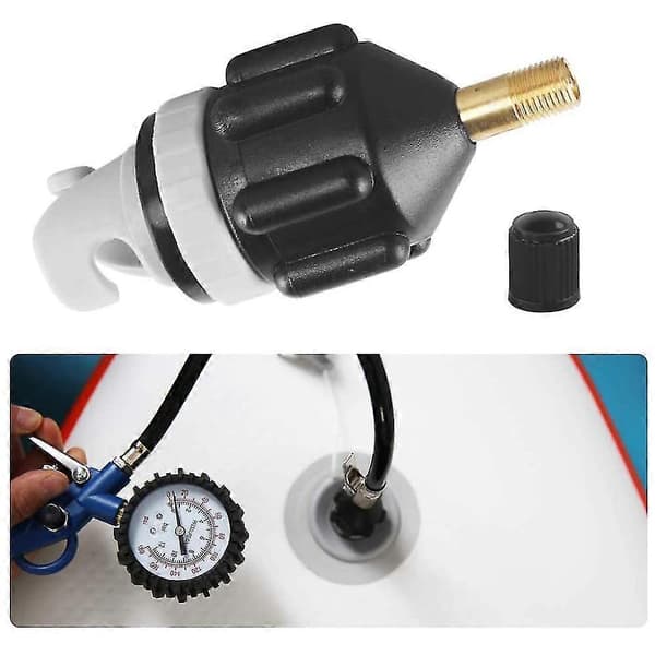 SUP Adapter Konventionel Luftpumpe SUP Adapter til Kompressor Luftpumpe Konverter til Kano Kajak Paddle Board Oppustelig Båd Standardventil Adapter Bl