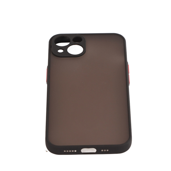 Frosted Phone Case with Precise Hole Position, Drop Protection, Transparent Protective Case for iPhone, Black, for iPhone 13