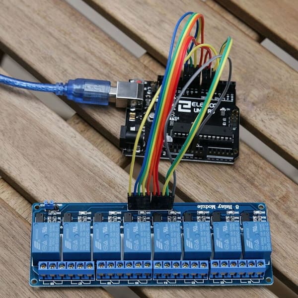 5V DC 8-kanals relæmodul med optokobler 8-kanals relæmodul til Mega 1280 DSP Arm PIC AVR STM32 Raspberry Pi