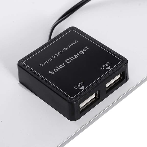 300W Bærbar Solcellepanel Dobbel 12/5V DC USB-lading Vanntett Nødlading Utendørs Batterilader for Bil
