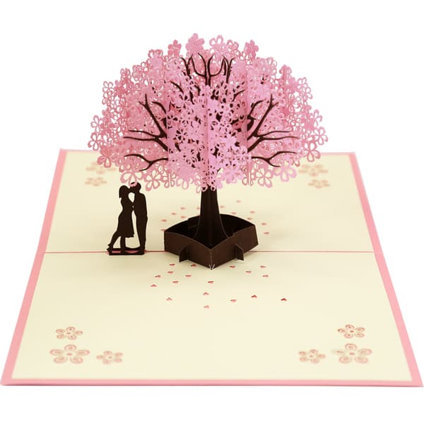 3D-onnittelukortti, 2 kappaletta 3D pop-up -onnittelukortteja, Ystävänpäivä