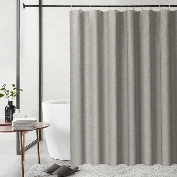 Linen Shower Curtain with Hooks Width 240 x Height 200