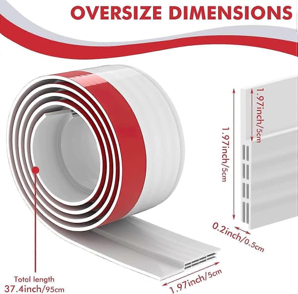 Door Draft Stopper - Strong Self-Adhesive Sealing Strip for Bottom, Soundproof 1 pc