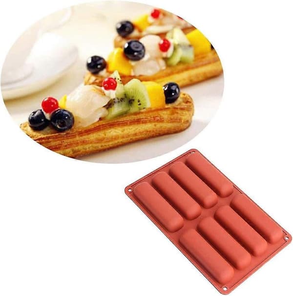 2 Delar Kex Silikonform, Rektangulära Silikonformar, Chokladkex Silikonform, för Bröd, Kakor, Energikakor