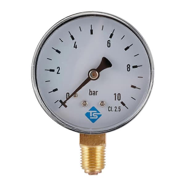 Trykmåler 60mm 0~10 bar Poolfilter Vandtryksmåler Hydraulisk 1/4 NPT [DB]