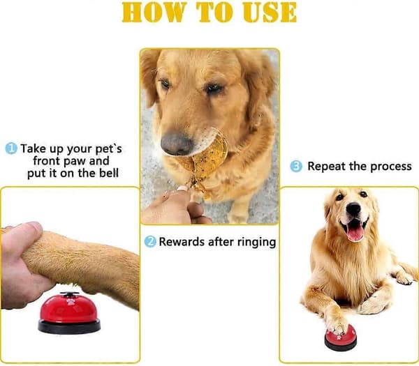 Dog Training Bell, 3 Pack Puppy Training Bell, Outdoor Interactive Toys, Pet Communication Device