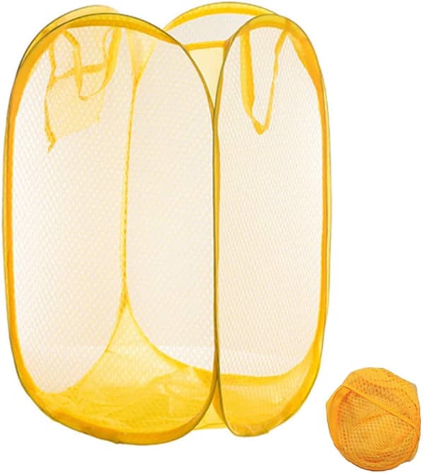 Foldable Mesh Laundry Hamper for Bedroom, Nursery, Dorm Room