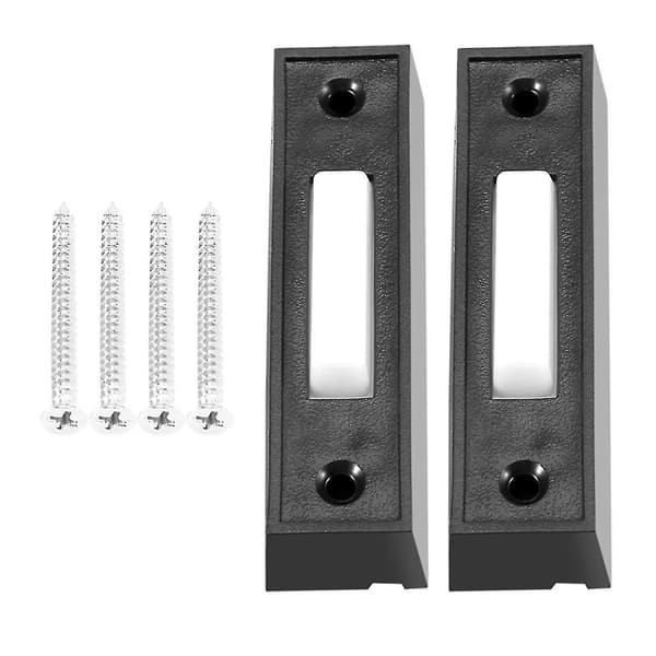 2 stk. Universal Garageportåbner Afbryder 41a4166 Belyst Trykknap Sort Finish Med Hvid Midte [db]