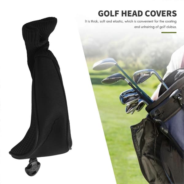 Sorte Golf Head Covers Driver 1 3 5 Fairway Woods Headcovers til Golfkølle Passer til Alle Fairway og Dri