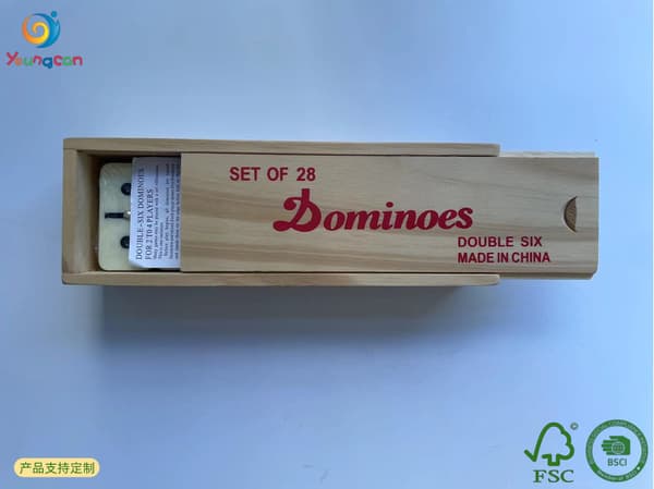 Trædomino / -Dominospil Varmhvid