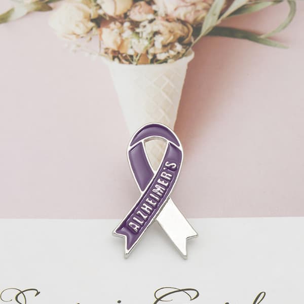 Broche Lilla Bånd Brocher Alzheimer Bevidsthed Pins