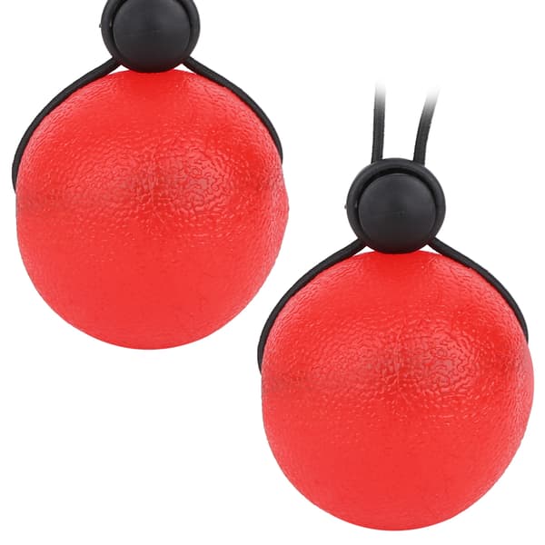 2pcs Silicone Hand Grip Balls for Pressure Reduction Wrist Training Massage Recovery Tool Red 25 Degrees
