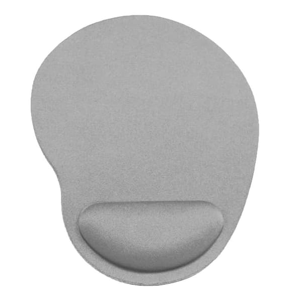 Musematte med håndleddsstøtte, ergonomisk musematte, mus grå