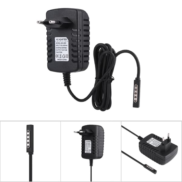 12V 2A Strømadapter Tablet Oplader til Microsoft Surface RT/RT2 med EU-stik 100-240V