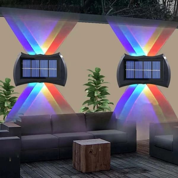 LED-aurinkoseinävalaisin ulkokäyttöön 4LED VÄRIKÄS 4LED VÄRIKÄS 4LED Värikäs