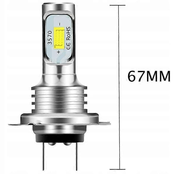 2 st H7 LED-lampor Mycket Kraftfulla 8000lm Canbus 6500k