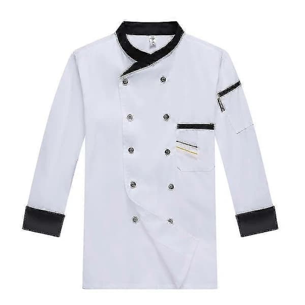Herr höst- och vinterkockarbetskläder, långärmad hotellrestaurangkök, dam höstkockkläder -Sy 2XL