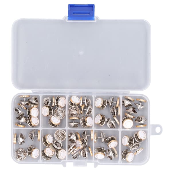 150 pcs Brooch Button Invisibility Anti-Exposure White Smiling Face Hidden Snap Button Removable Pins for DIY Crafts