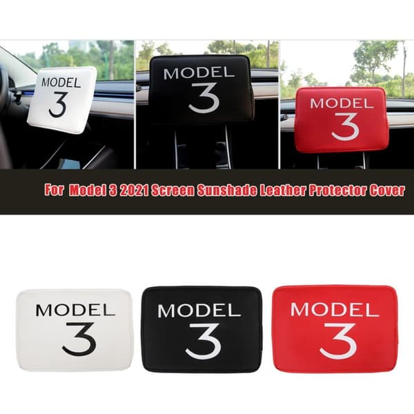 Car Screen Sun Shade, Sun Visor for Model 3 17-21, Dust Cover in Black