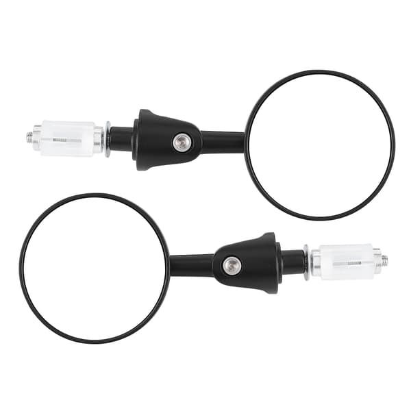Pair Bar End Mirrors Foldable Arm Wide Viewing Angle Universal for Motorcycle Dirt Bike