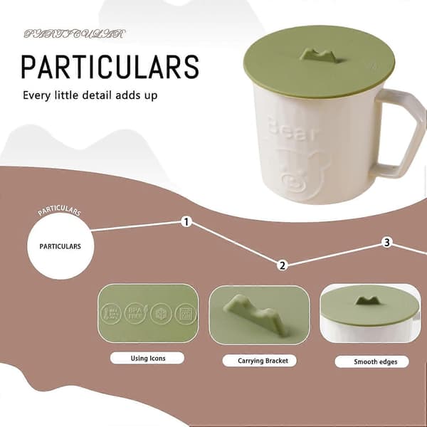4 pcs Silicone Mug Lids Silicone Mug Lid Design, Food Grade Dustproof