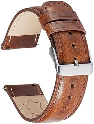Ægte Læder Urrem Quick Release Brun Rem Ægte Læder Urrem - 22mm