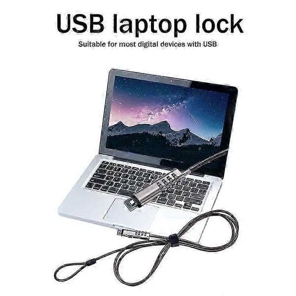 USB-passordlås Datalås Passordbeskyttelse Tyverisikring Universell Laptop Datalås