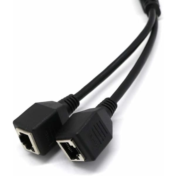 RJ45 Network Splitter Adapter Cable 1 Male to 2 Female Socket Ports LAN Ethernet Cable Network Splitter Adapter