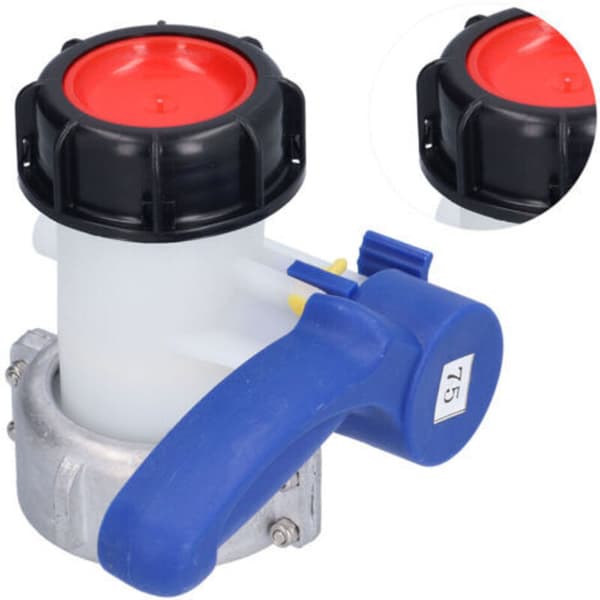Universal IBC-adapter DN50 1000L Avstengningsventil Dreneringssommerfuglventil Kompatibel med Regnvannstank IBC-tank