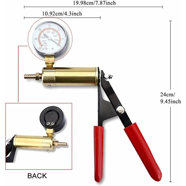 Brake Bleeding Kit, Handheld Vacuum Pump Tester with Adapters, Brake Fluid Bleeding Tool