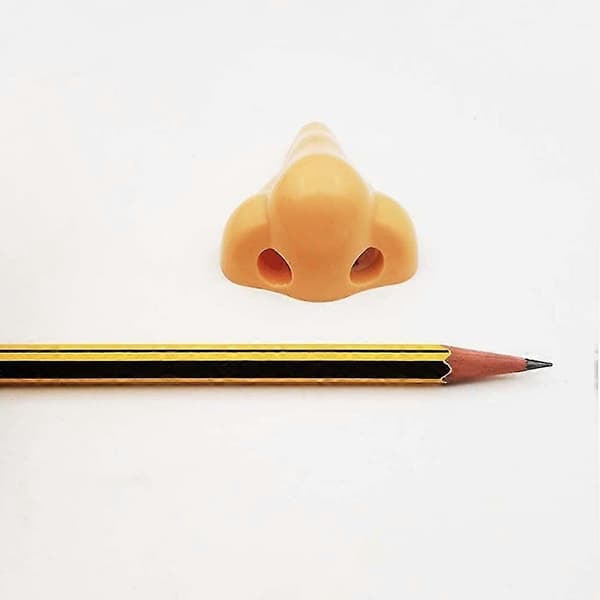 Nose Shaped Pencil Sharpener Manual Colorful Metal Double Hole Pencil Sharpener