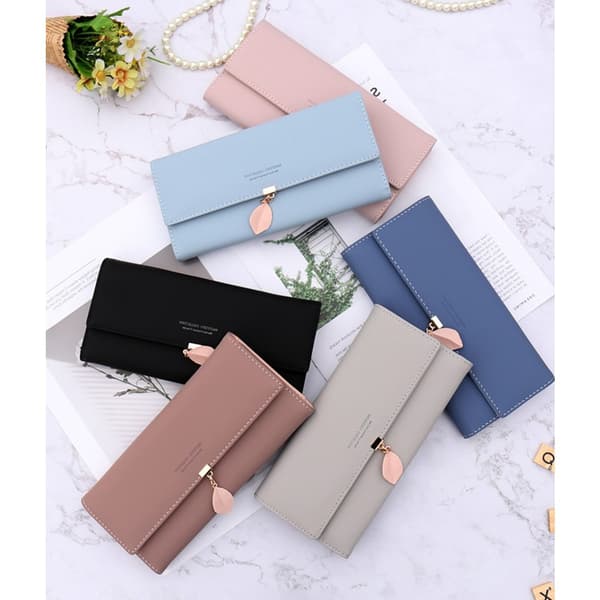 Women's Leather Wallet, Coin Purse Large Checkbook Holder with Z