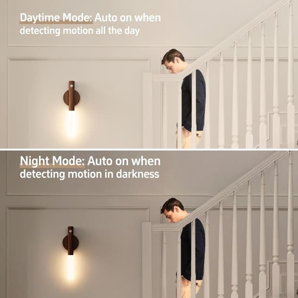 2-pack uppladdningsbara vägglampor med rörelsesensor, magnetisk LED-nattlampa-FX-