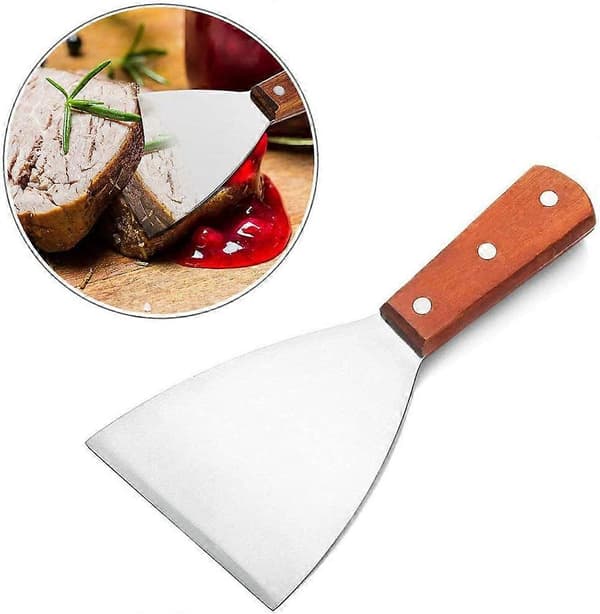 Grillskraber Stegebord Rustfrit Stål Kommerciel Kvalitet 8 1/4 Tommer Teppanyaki