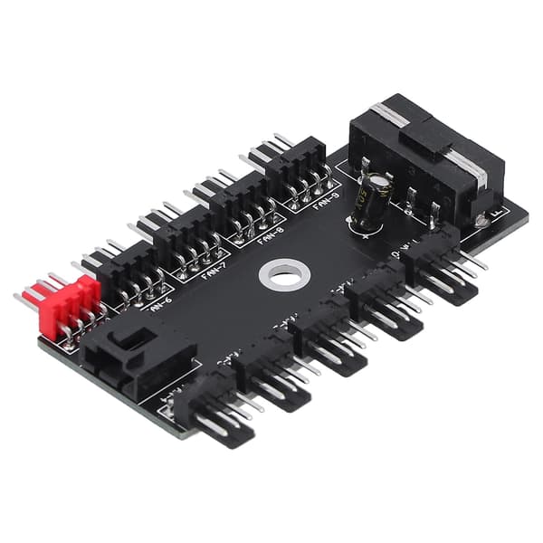 Chassiventilatornav 4Pin-grænseflade 10-vejs splitter hastighedsregulator computertilbehør 12V