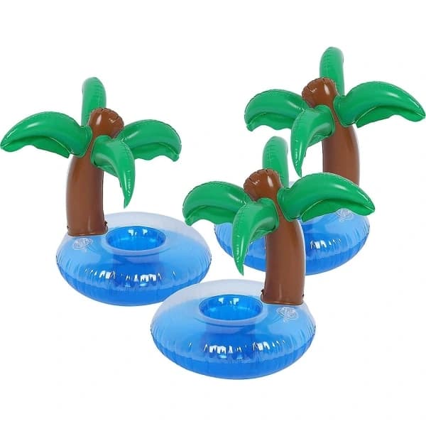 Uppblåsbara dryckeshållare 3-pack Dryck Pool Flyter Mugghållare