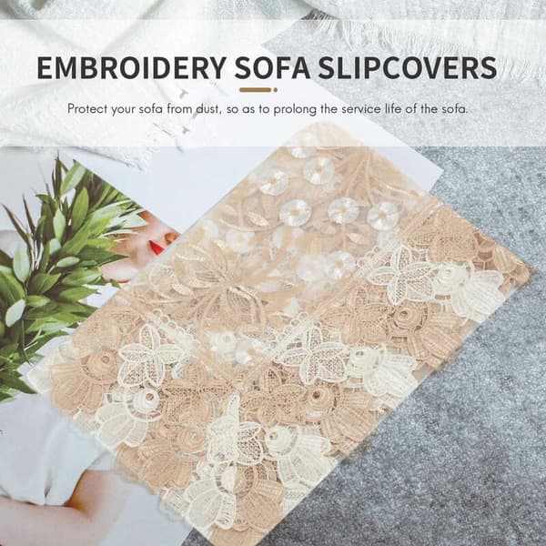 1-pack spetssofföverdrag, broderade sofföverdrag, möbelskydd bordsduk (60x70 cm/23,6x27,6 tum)