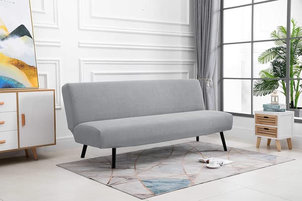 Ärmlöst sofföverdrag, fällbar bäddsoffa stretch sofföverdrag 3-sits P
