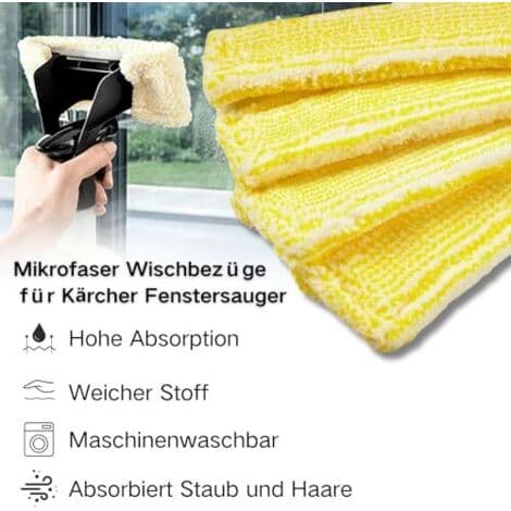 Replacement parts for Kärcher window cleaners, high-performance replacement cleaning pads and replacement lips for Wv2 Wv5