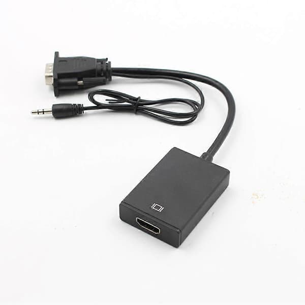 VGA til HDMI-omformer 1080P HD-adapter og USB-strømkabel