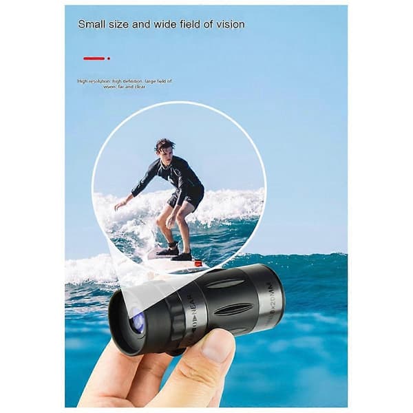 High-Resolution Monocular Low-Light Two-Tone Outdoor Waterproof Mini Optical Travel Telescope
