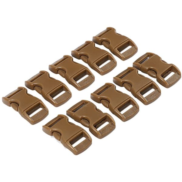 10 x 10 mm böjda sidospännen för paracordarmband, remmar, kaffe