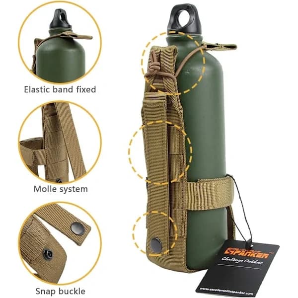 Tactical Military Portable Belt Bottle Holder Molle Pouch