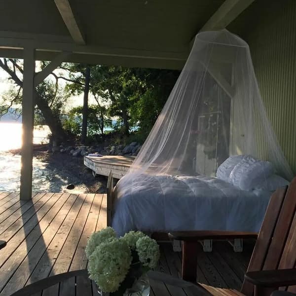 White Mosquito Net Blanket, Large Dome Bed, Hanging Tent, Double Bed/Single Bed, 1.2m Coverage, Perfect for Family or Holiday, White Mosquito Net