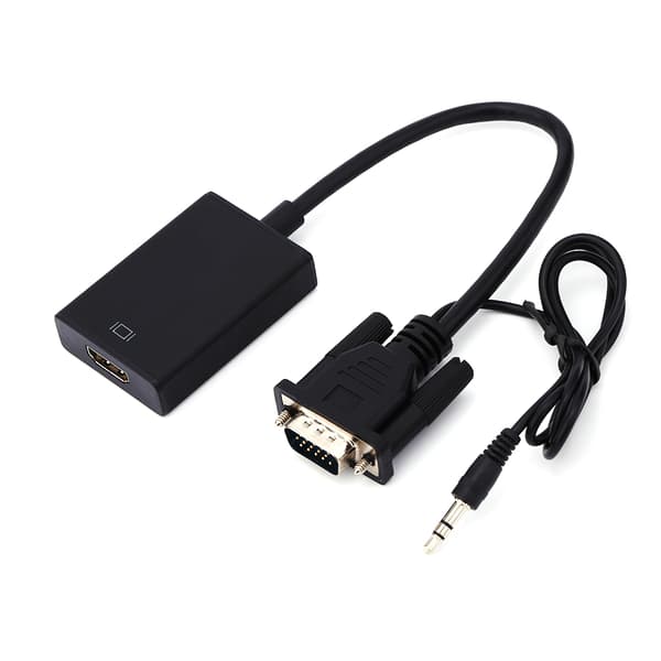 1080P HD VGA to HDMI Audio Video Cable Adapter Converter with USB Cable for PC Computer