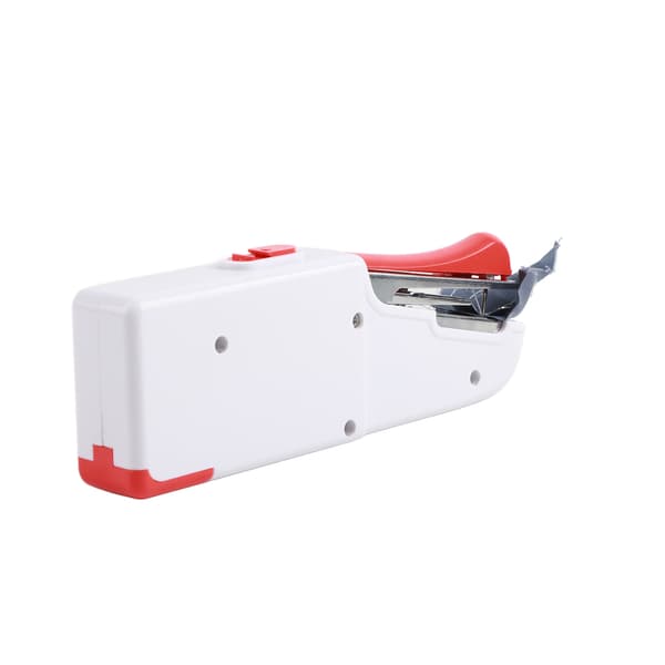 Handheld Sewing Machine Red Lightweight Portable ABS Stainless Steel Electric Sewing Machine for Crafts Sewing Machine